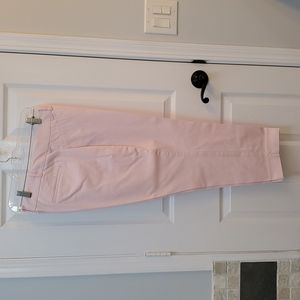 Zip front cotton crop pants